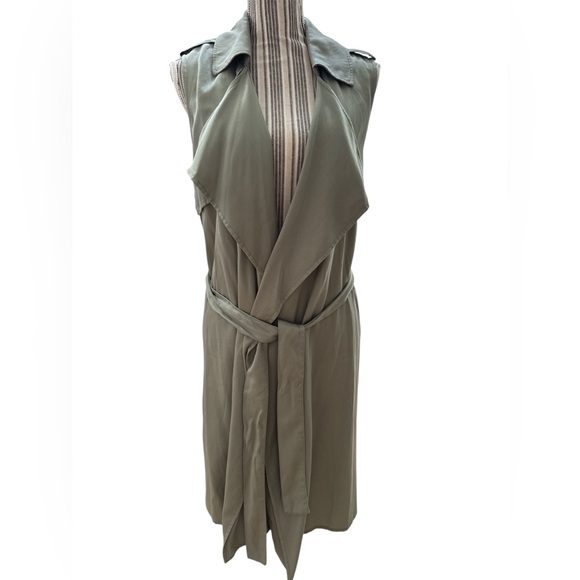 Bagatelle Collection Anthropologie Green long line vest dress S - Picture 3 of 10